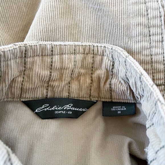 Eddie Bauer Womens Corduroy Blazer Jacket Size Medium M Tan Beige Cord Buttons - Picture 16 of 16